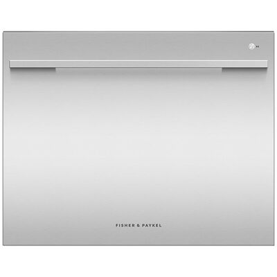 Fisher & Paykel Series 9 Contemporary 24 in. Internal Control Dishwasher Drawer with 42 dBA, 7 Place Settings & 9 Wash Programs - Stainless Steel | DD24SDFTX9N