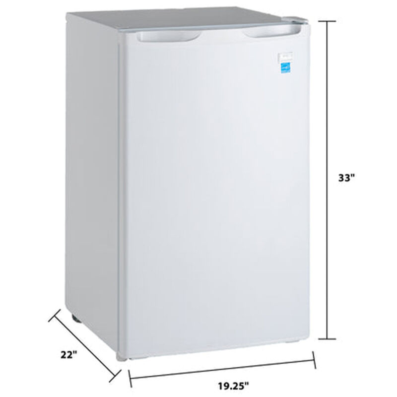 Avanti 20 in. 4.4 cu. ft. Mini Fridge with Freezer Compartment - White
