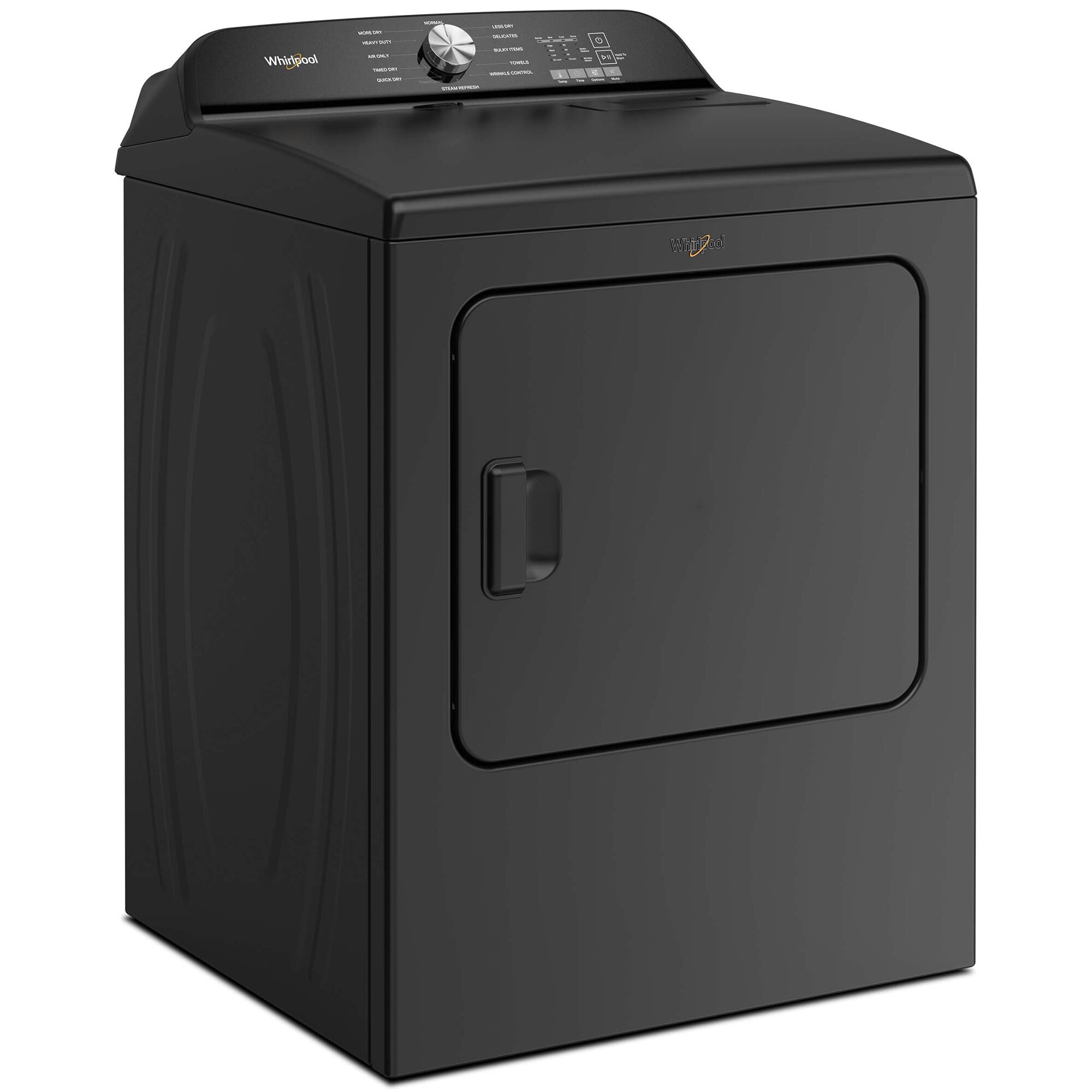 Whirlpool 29 in. 7.0 cu. ft. Electric Dryer with Wrinkle Shield Option,  Steam Cycle & Sensor Dry - Volcano Black