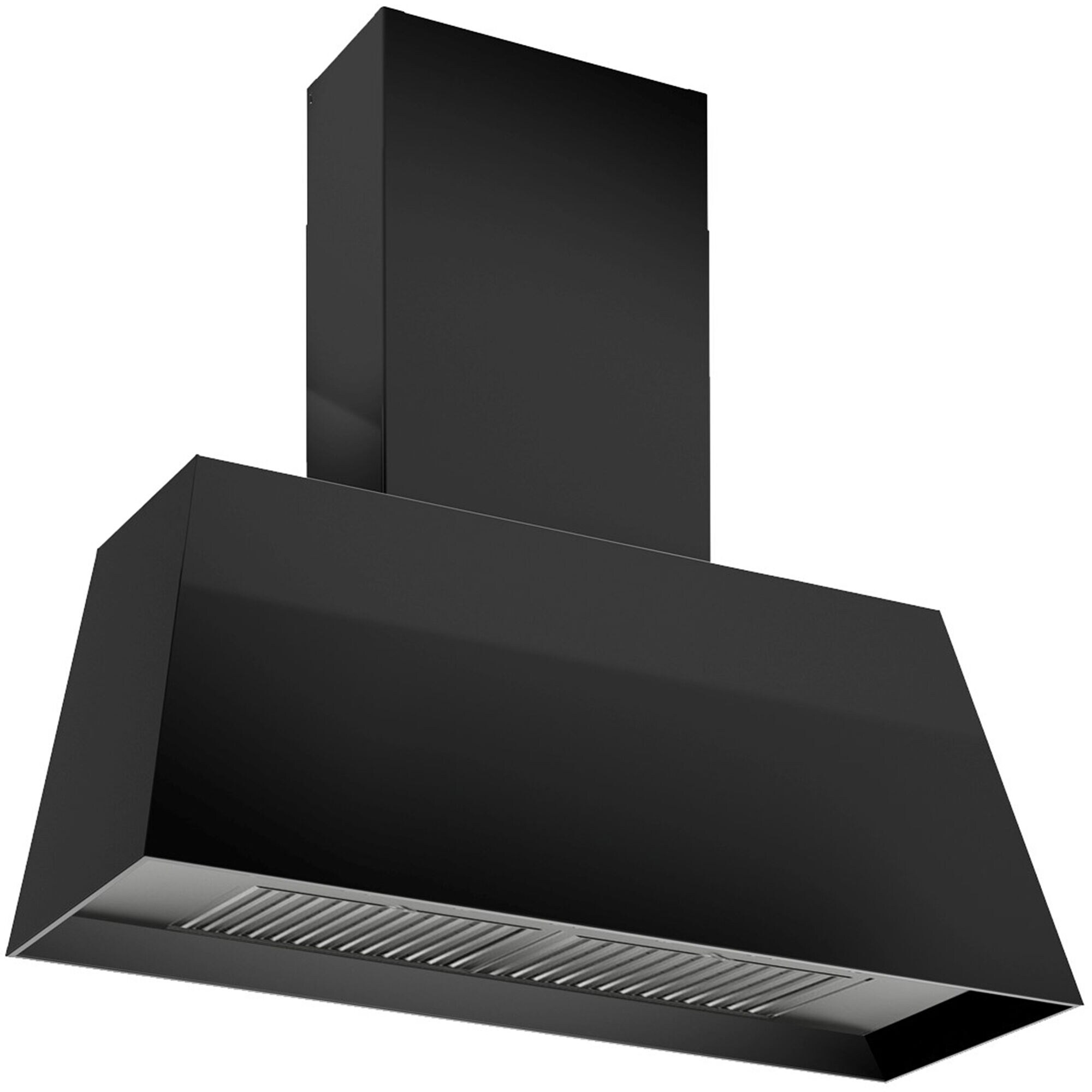 black canopy range hood