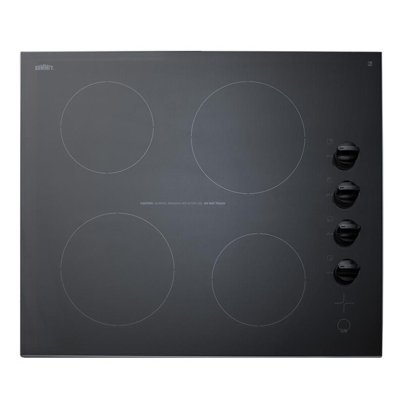 Summit 24 Smoothtop 4 Burner Electric Cooktop Black Pcrichard