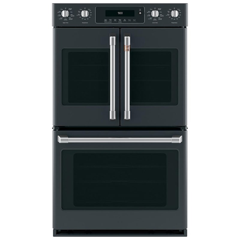 Cafe 30 French Door Convection Electric Double Wall Oven Black