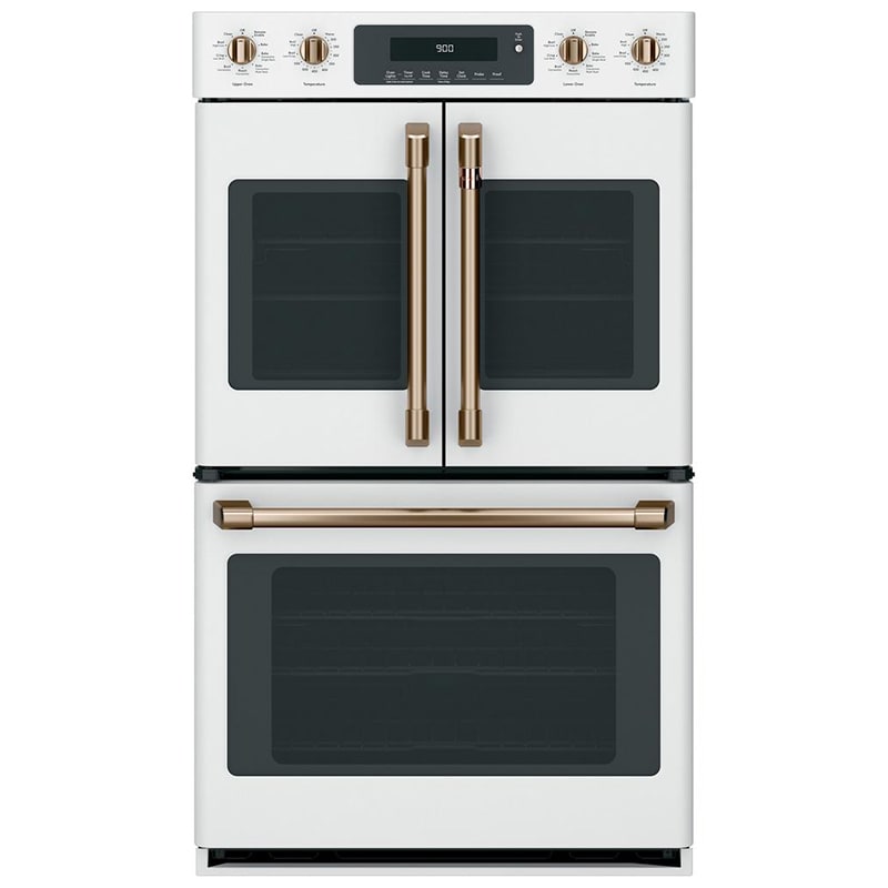 Cafe 30 French Door Convection Electric Double Wall Oven White