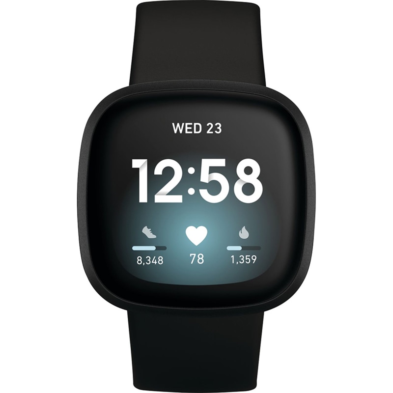 fitbit versa black aluminum