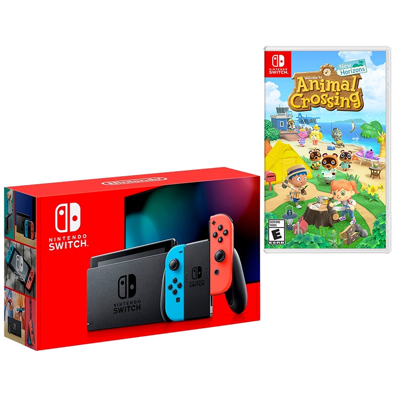 animal crossing switch and game bundle
