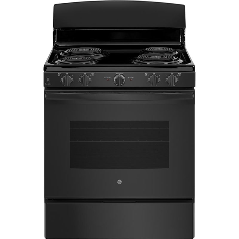 GE 30" 4-Burner Free Standing Electric Range - Black | PCRichard.com ...