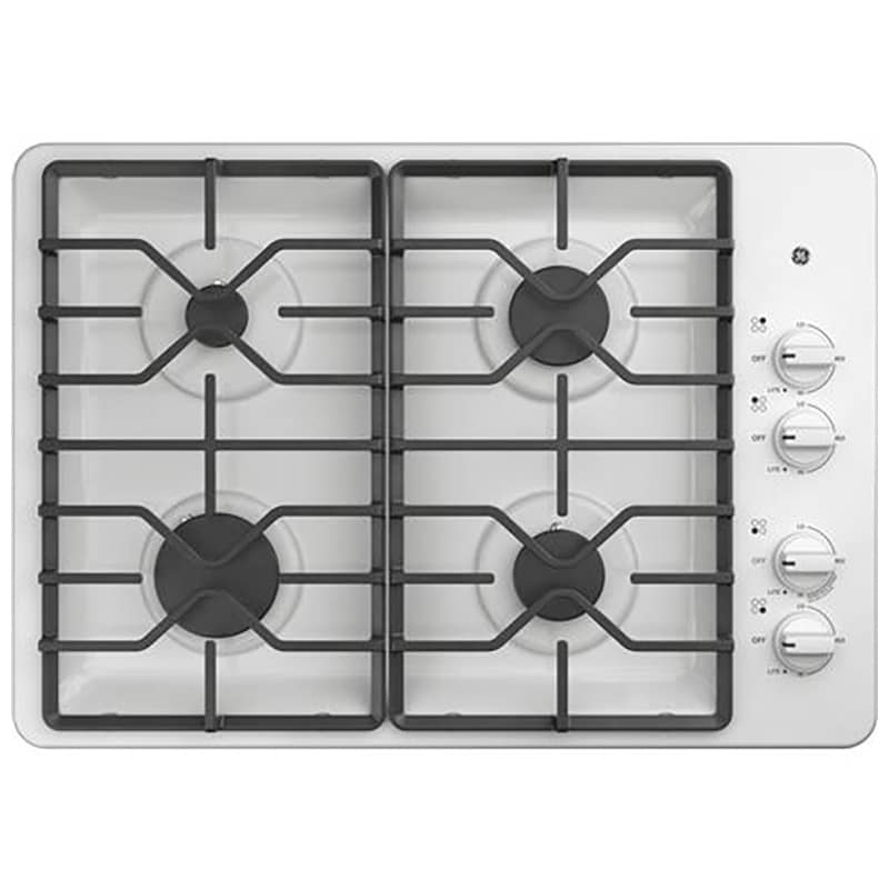 Ge 30 Gas Cooktop With 4 Burners White Pcrichard Com