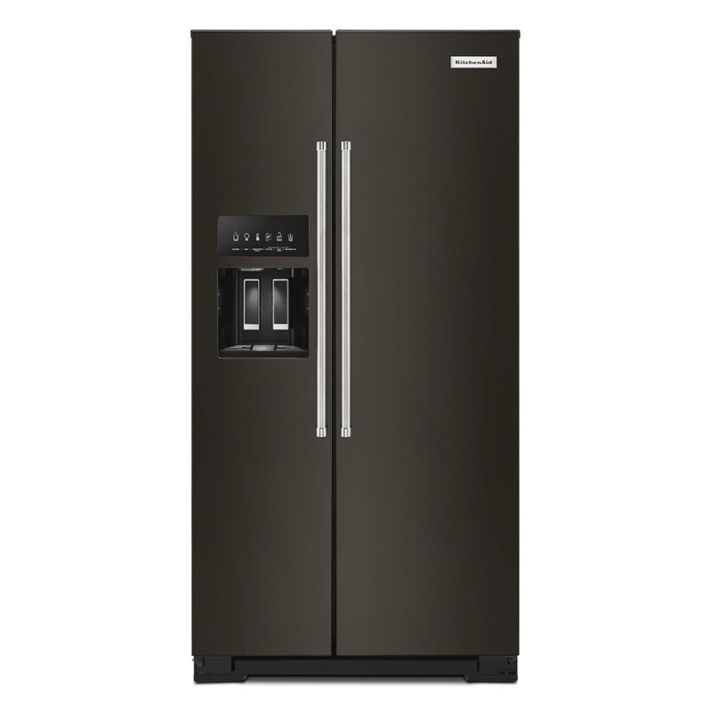 KitchenAid 36" 22.6 Cu. Ft. Side-by-Side Refrigerator - Black Stainless