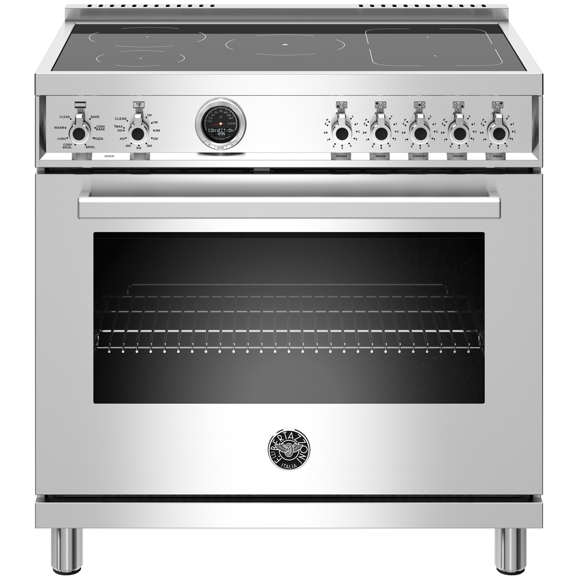 Bertazzoni Professional Series 36 Freestanding Electric Range With 5 Smoothtop Burners 5 7 Cu Ft Single Oven With Dual Convection Stainless Steel Pcrichard Com Prof365insxt