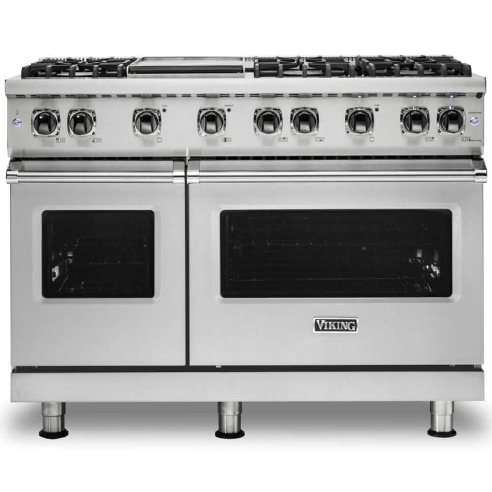 Viking 48 Free Standing Gas Range With Griddle Stainless Steel