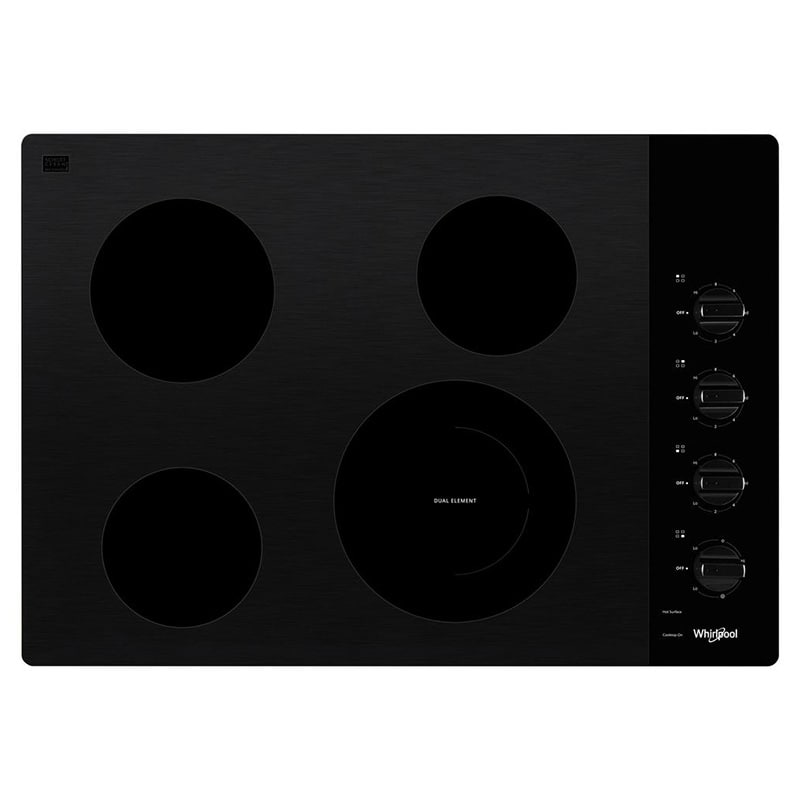 Whirlpool 30 Electric Cooktop With 4 Burners Black Pcrichard