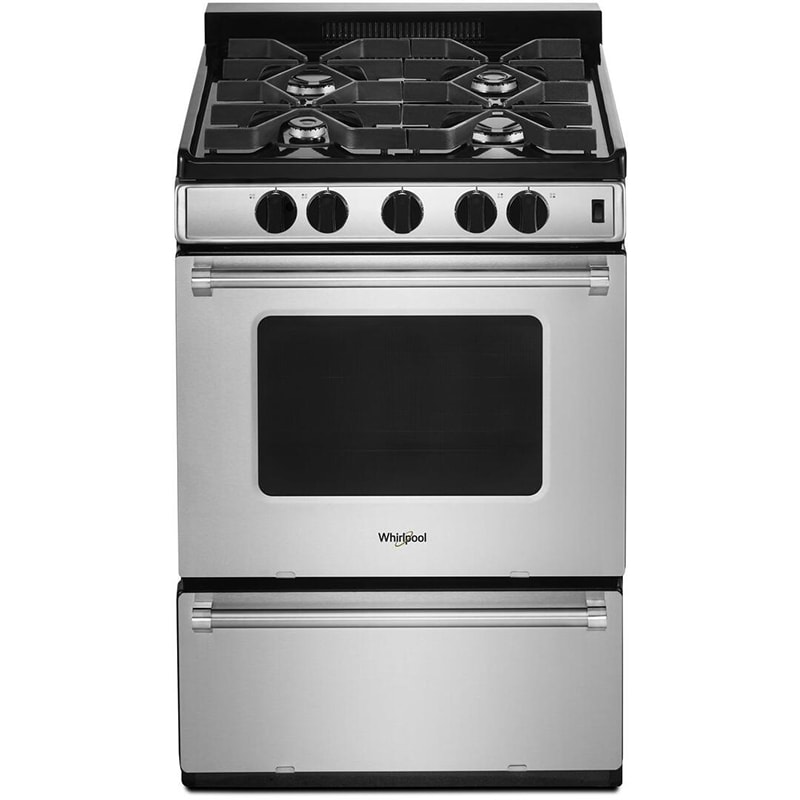 Whirlpool 24 Freestanding Gas Range With 4 Sealed Burners 30 Cu Ft