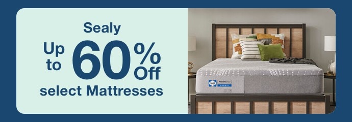 Up to 60% off select sealy mattresses