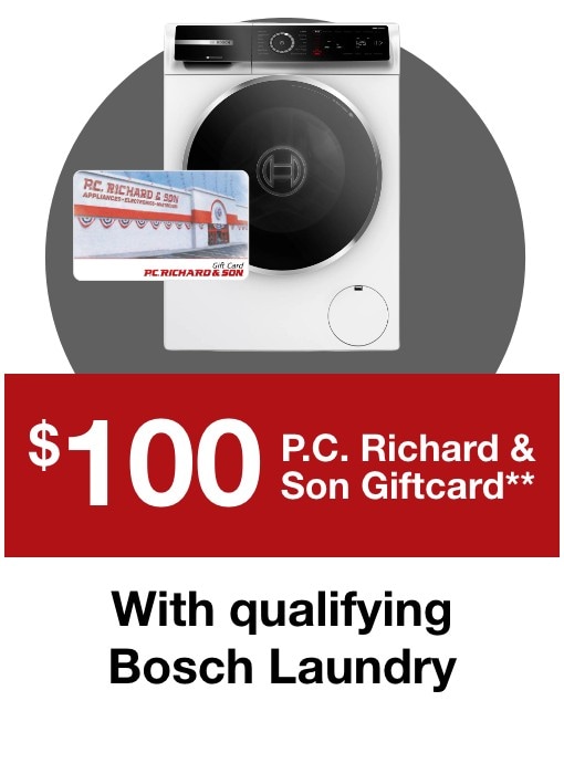 $100 P.C. Richard & Son Giftcard with qualifying Bosch Laundry