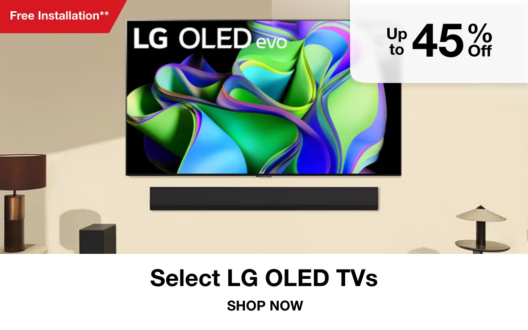 Up to 45% off select LG OLED TVs. It's time to gift, Free Installation**