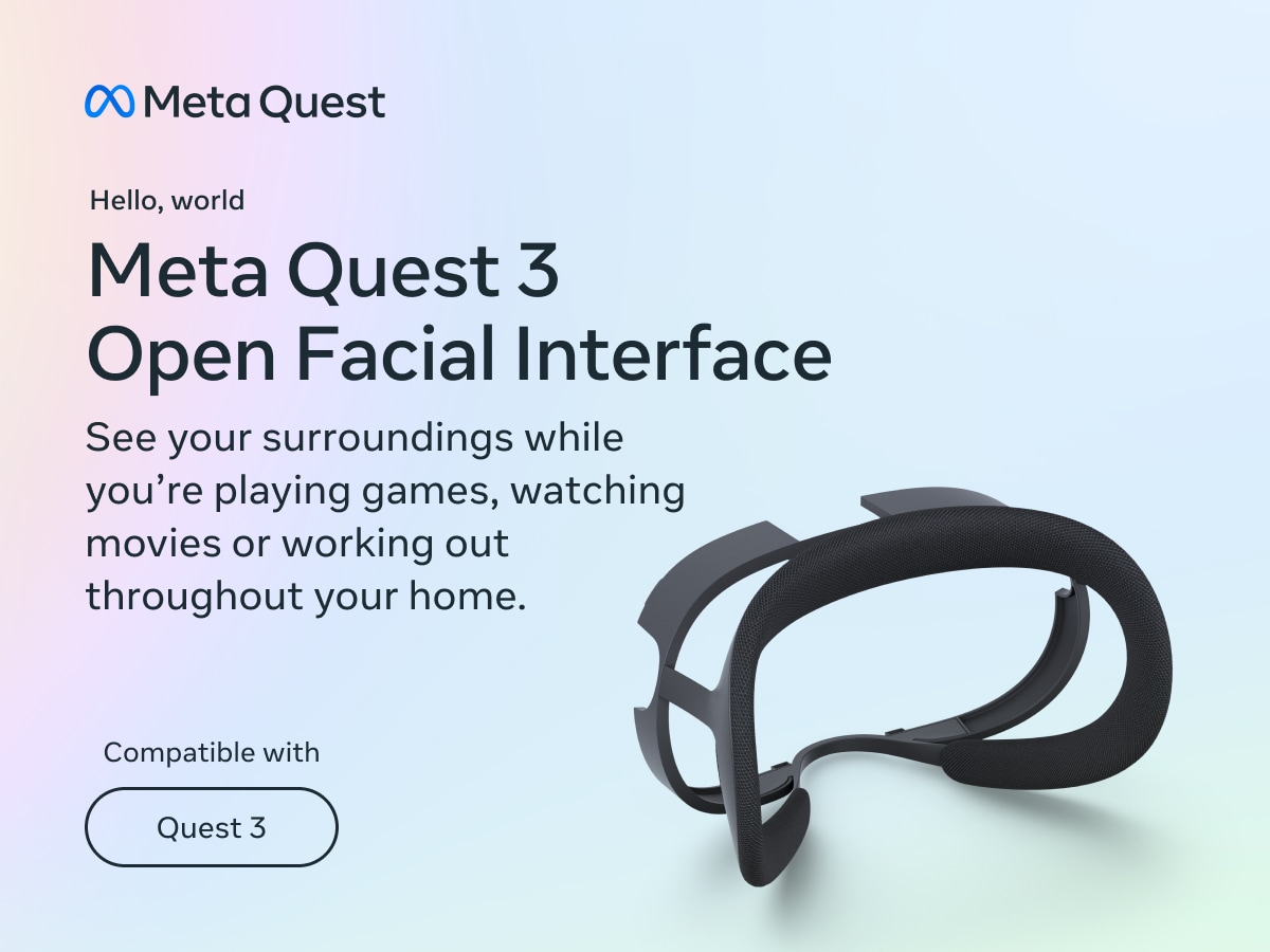 Meta Quest 3 Open Facial Interface