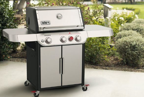 Weber Genesis EX-325S Natural Gas Smart Grill, Black : Patio,  Lawn & Garden