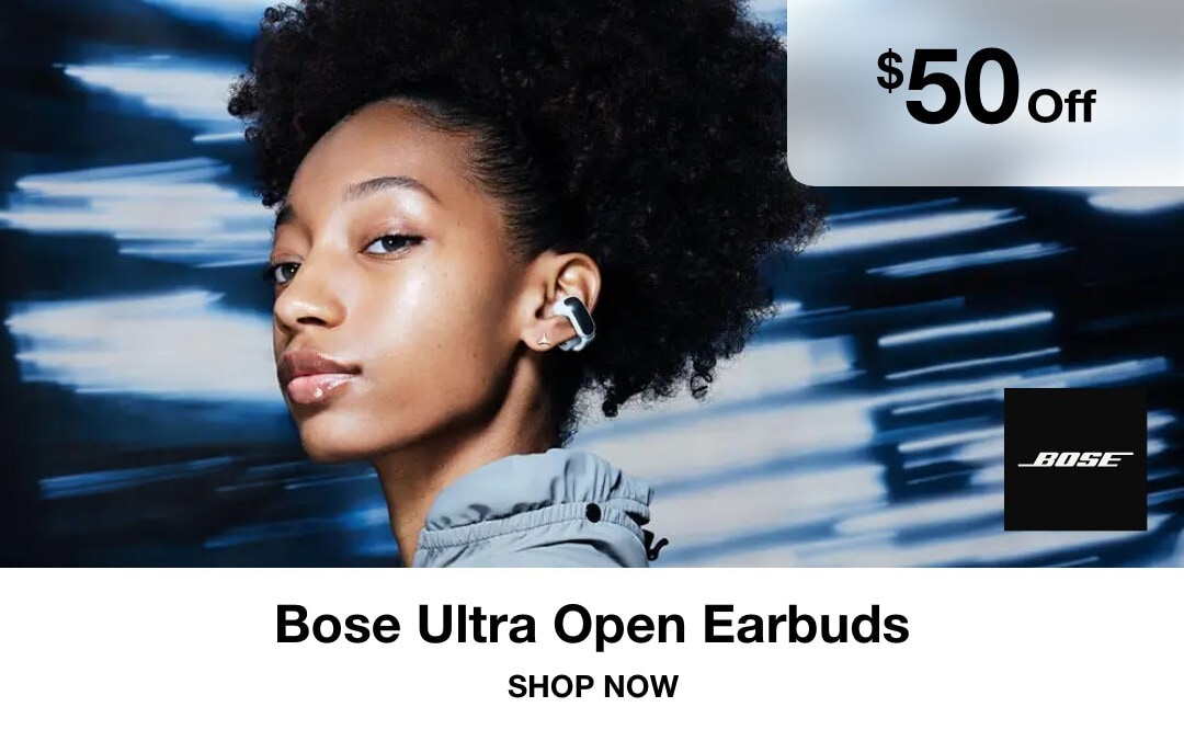 $50 off Bose Ultra Open Earbuds Shop Now