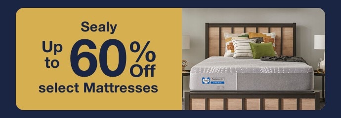 Up to 60% off select sealy mattresses