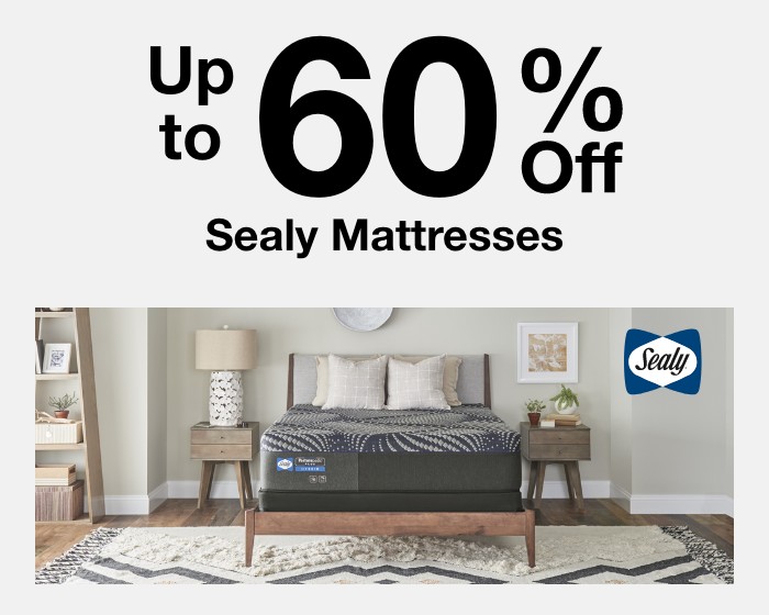 Up to 60% off select Sealy Mattresses