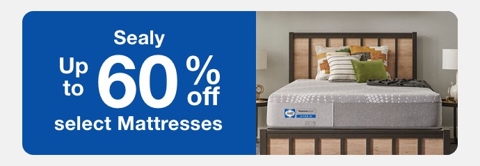 Up to 60% off select sealy mattresses