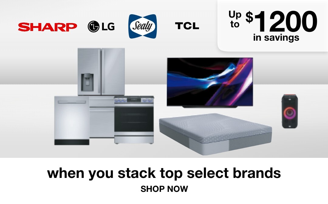 Up to $100 in savings when you stack top select brands. SHOP NOW