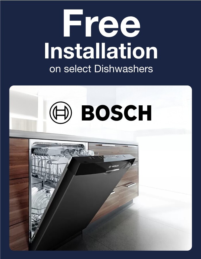 Free Installation on select Dishwashers 