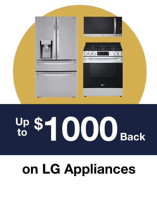 Up to $1000 off on LG Appliances