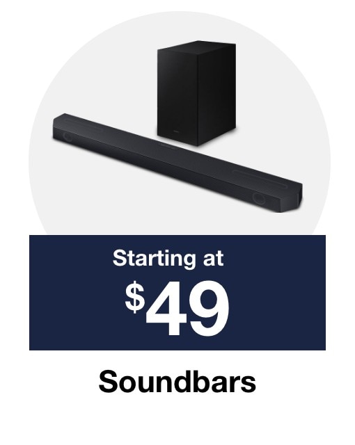 Soundbars starting at $49