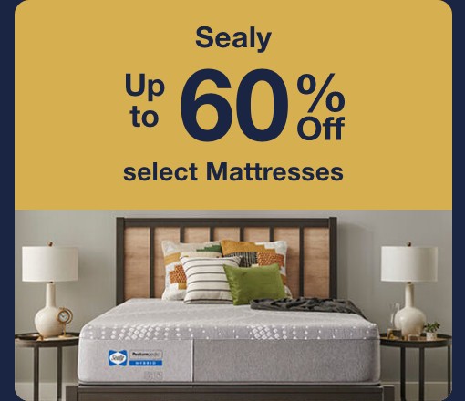 Up to 60% off select sealy mattresses