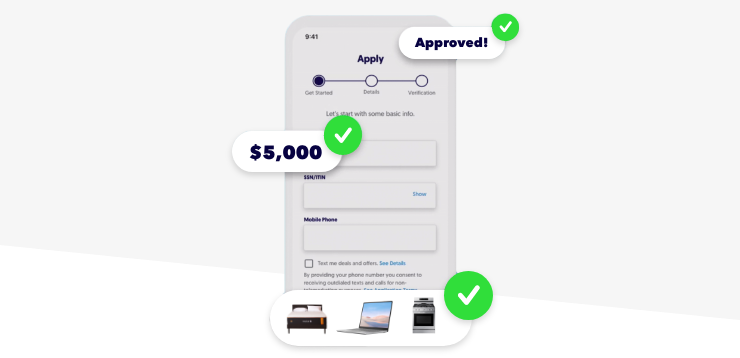 image of a phone app showing approved