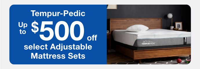 Tempur-Pedic Up to $500 off select adjustable mattress sets