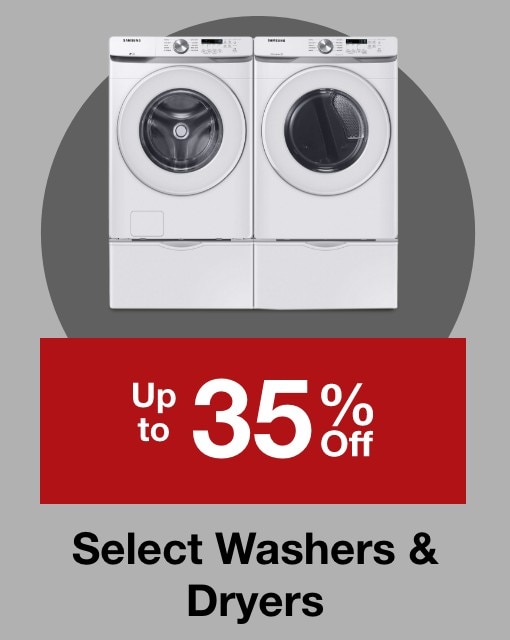 Up to 35% off select Washers & dryers