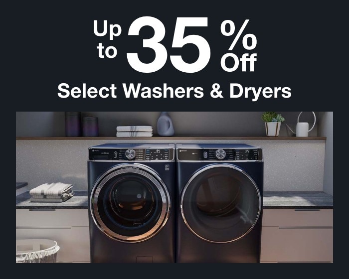 Up to 35% off select washers & dryers