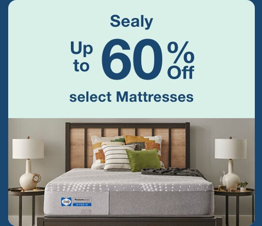 Up to 60% off select sealy mattresses