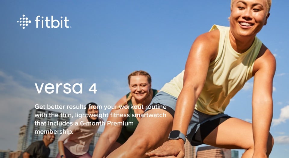 versa 4 - Get better results from your workout routine with the thin, lightweight fitness smartwatch that includes a 6-month Premium membership..
