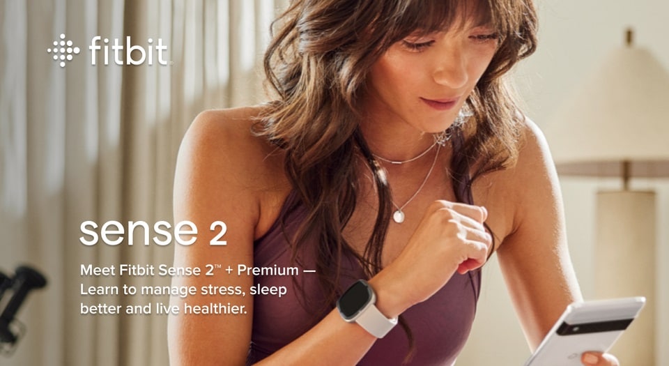 Meet Fitbit Sense 2 + Premium - Learn to manage stress, sleep better and live healthier.