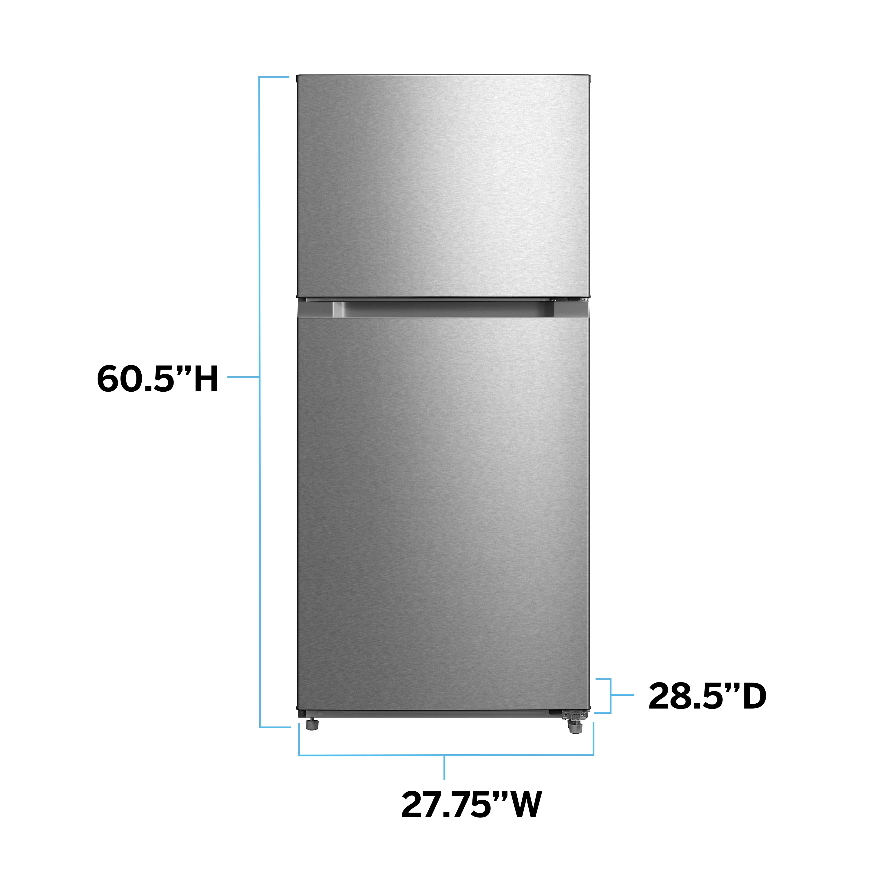 Avanti Refrigerator model FF14D3S-4, dimension measurements 60.5in.Height, 27.75in Width, 28.5in. Depth