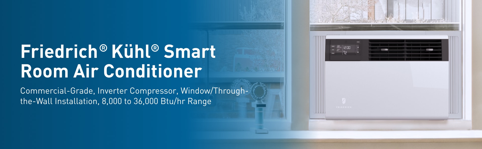 Friedrich Kuhl Smart Room Air Conditioner - Commercial grade, Window or Through-the-Wall Room AC, 6,000 to 36,000 BTU Range