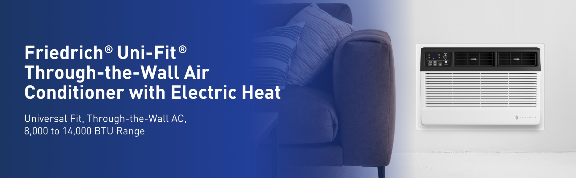Friedrich Uni-Fit Through-the-Wall Air Conditioner with Electric Heat