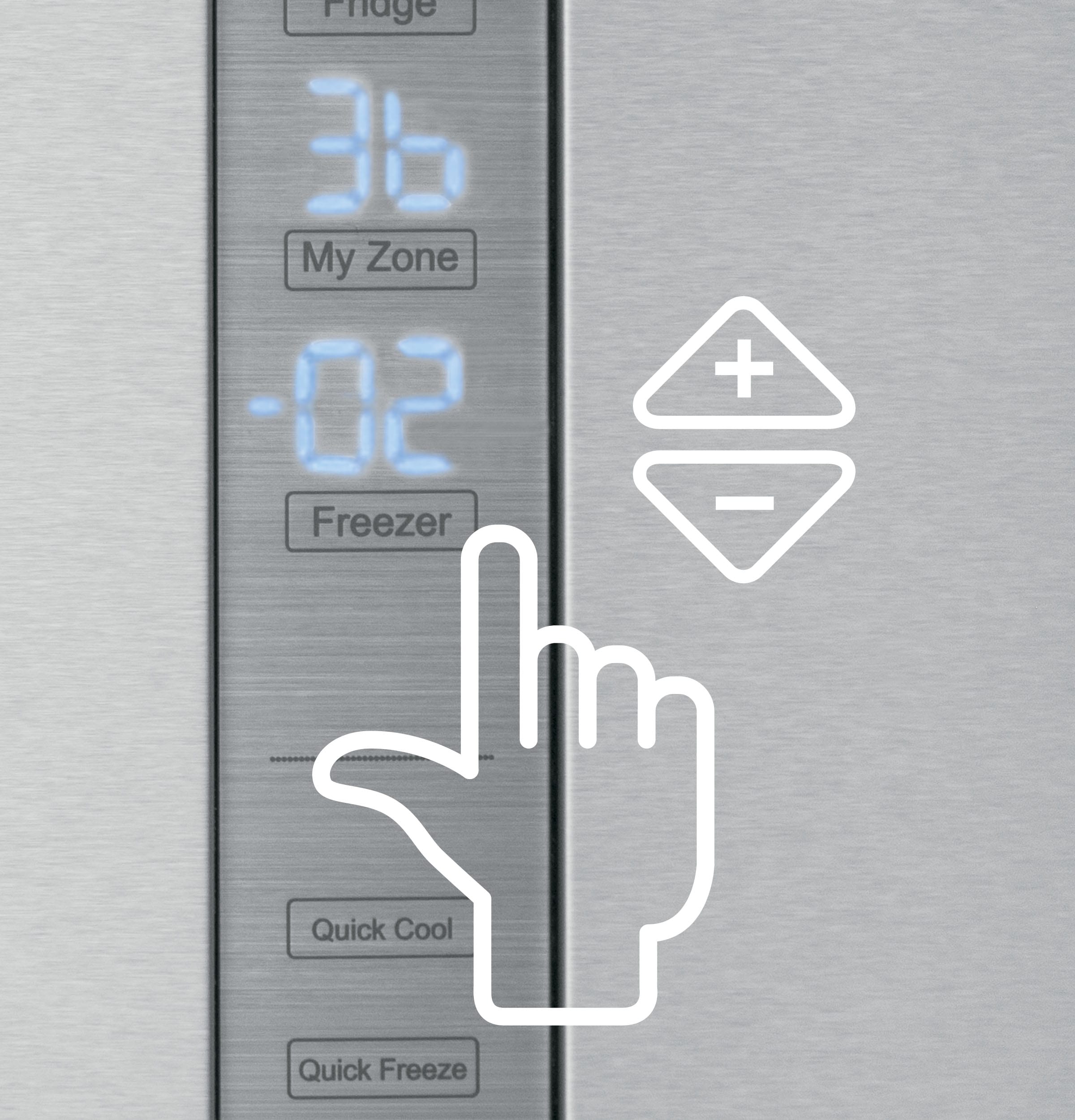 Haier Refrigerator model HRB15N3BGS, External Capacitive Touch Temperature Controls