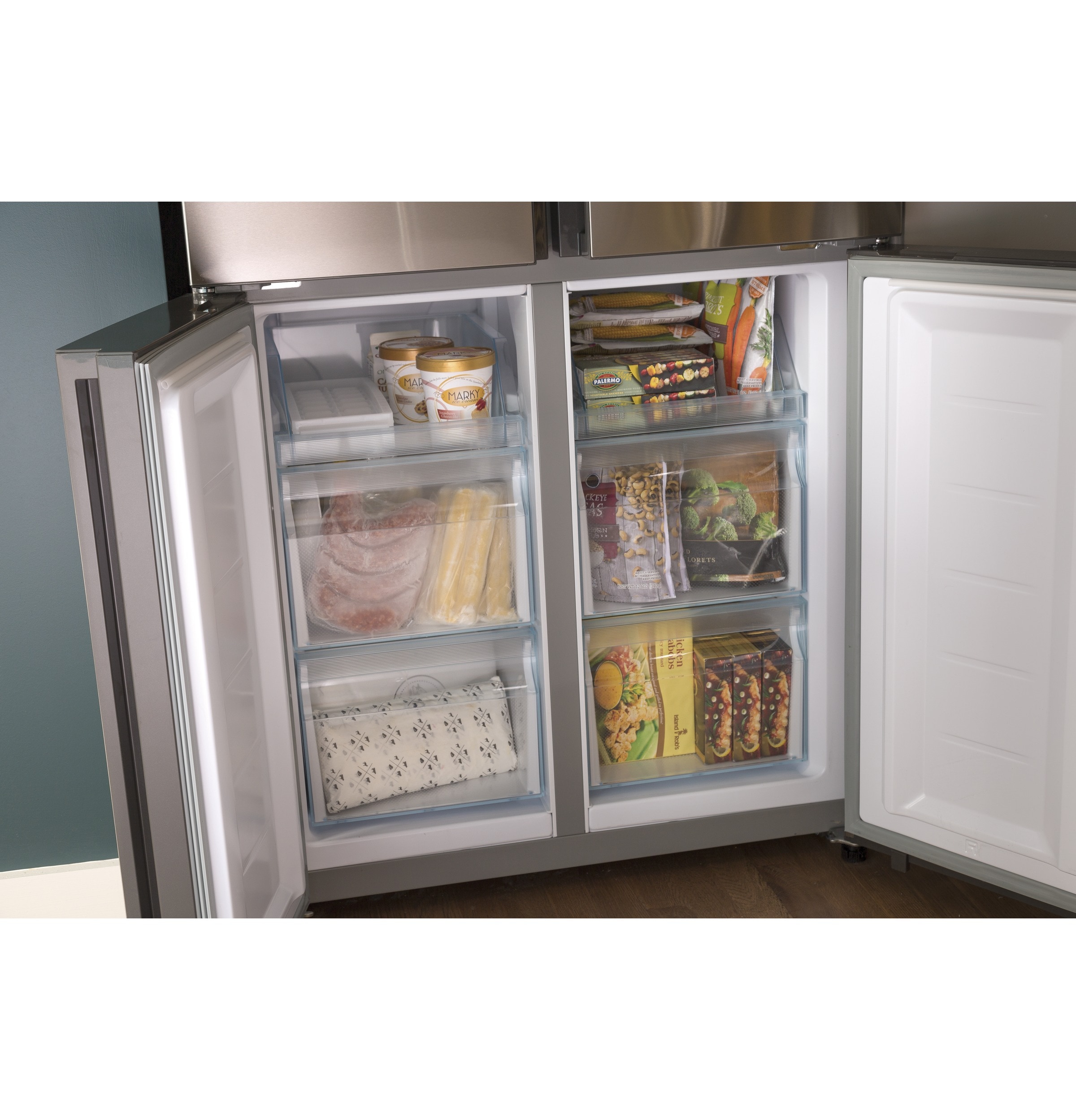 Haier Refrigerator Model QHE16HYPFS, Freezer Drawers