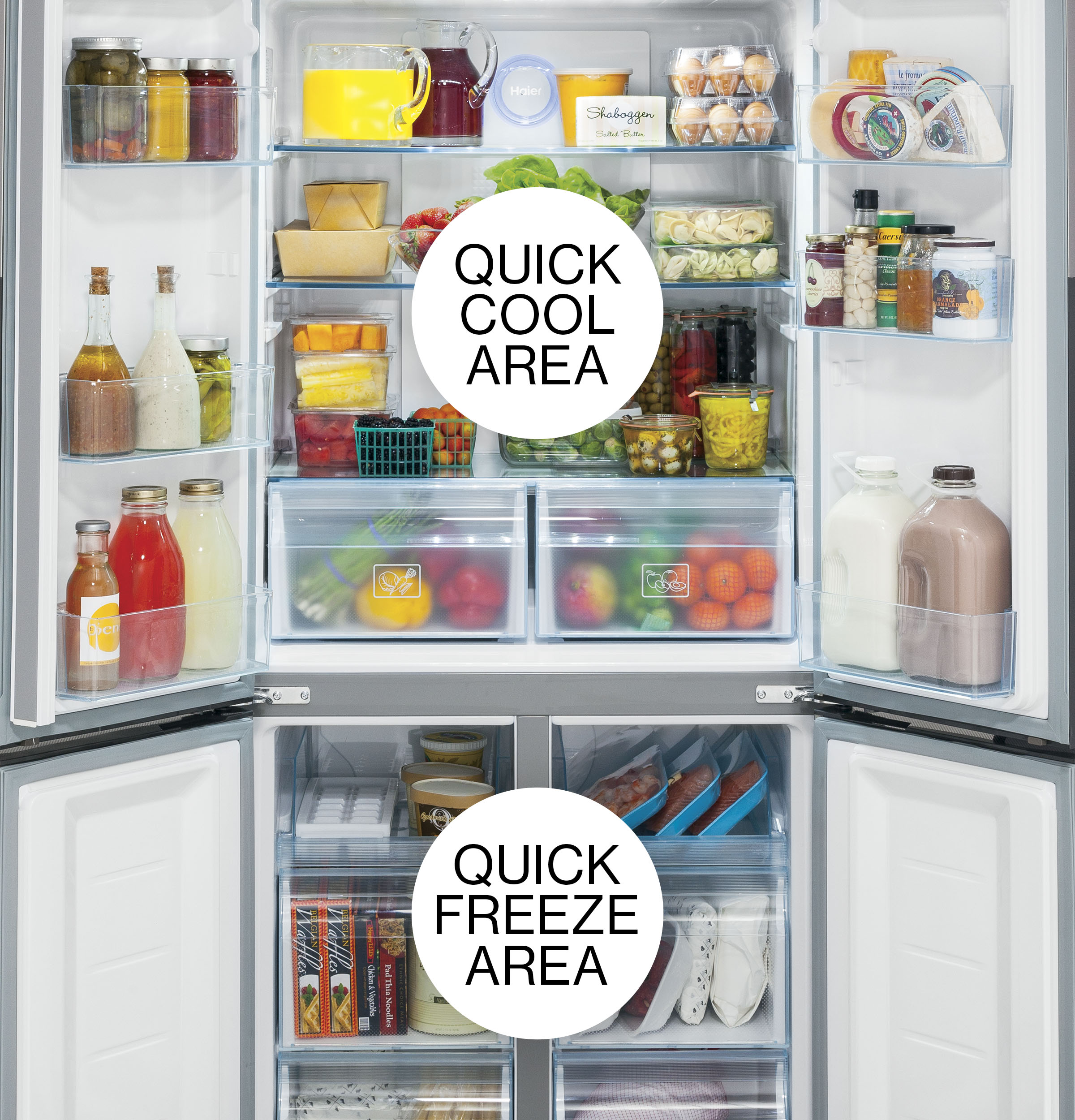 Haier Refrigerator Model QHE16HYPFS, Quick Cool and Freeze