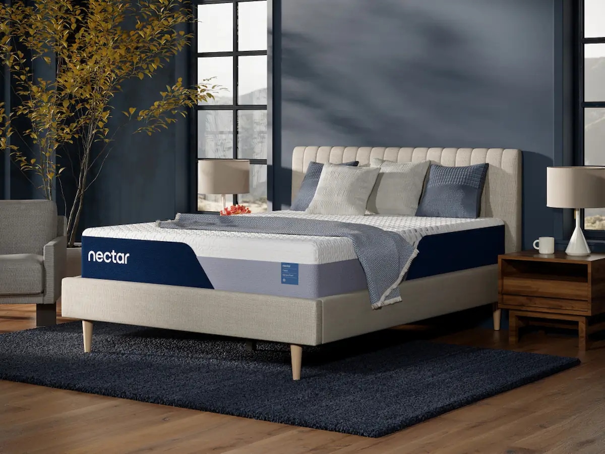 Nectar 5 Classic Memory Foam Mattress, front right-angled view