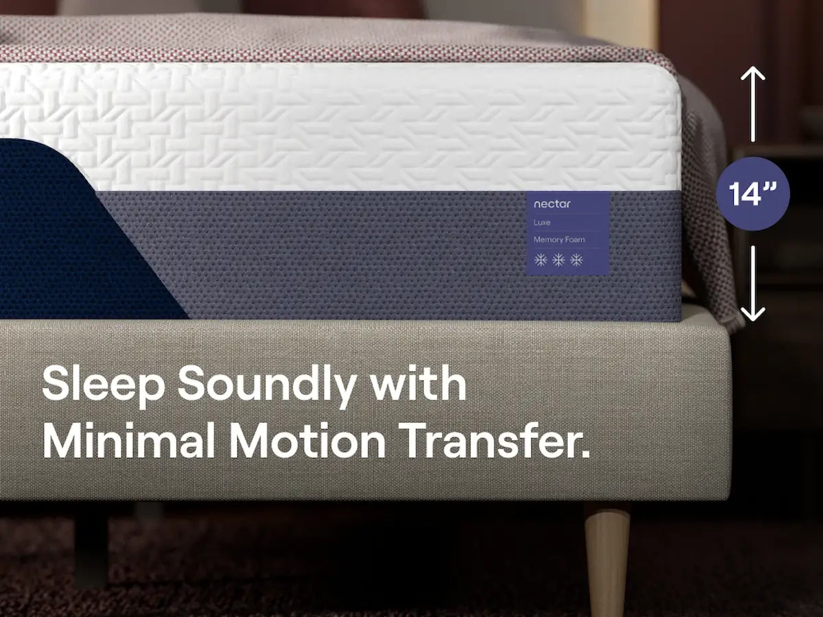 Nectar 5 Luxe Memory Foam Mattress, Minimal Motion Transfer