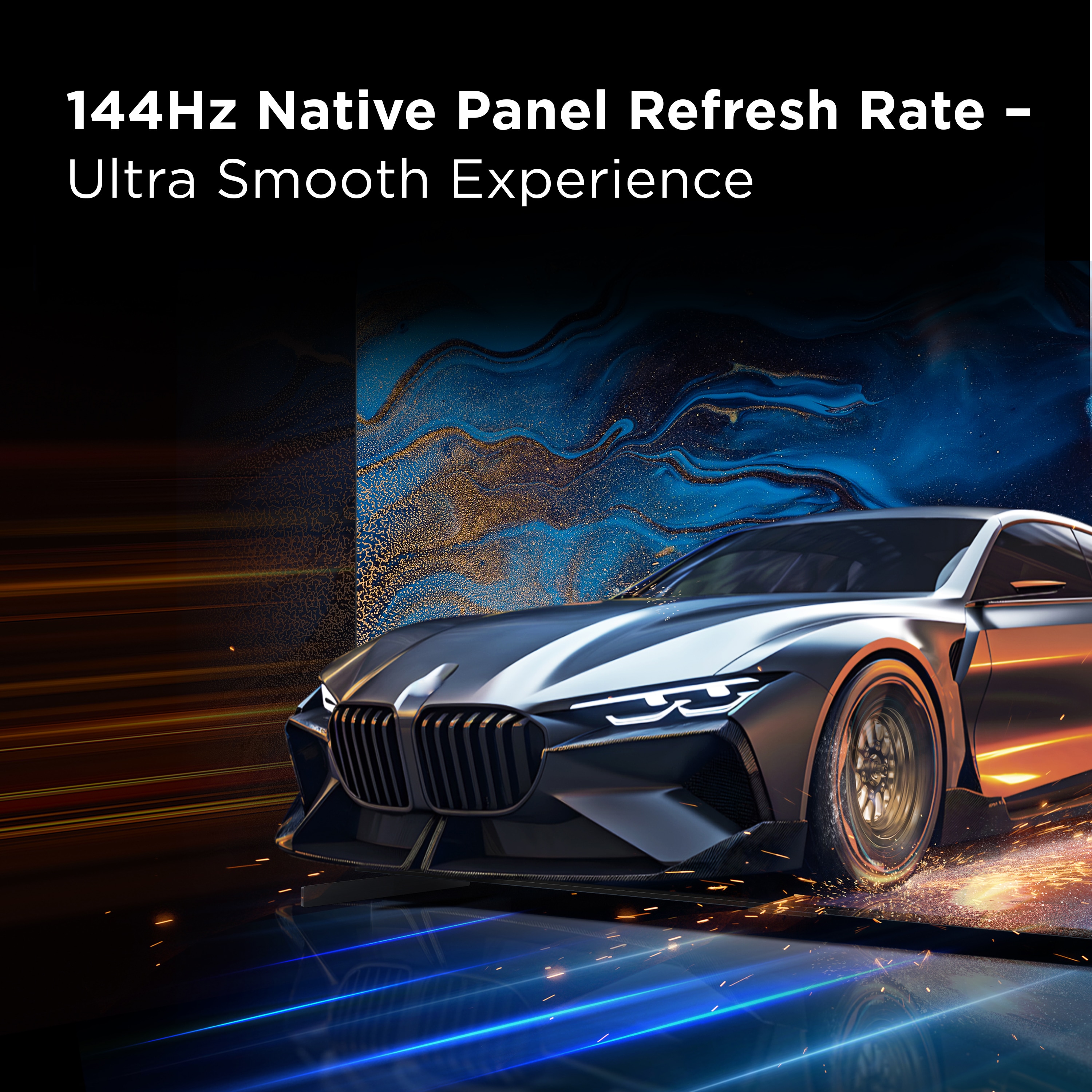 TCL QM7K TV Series 144Hz Native Panel Refresh Rate - Ultra Smooth Experience