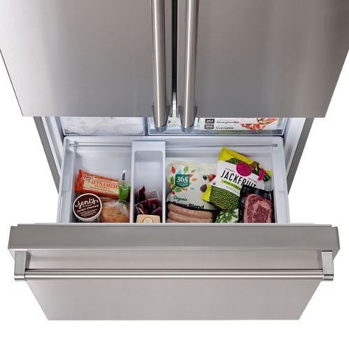 Viking Refrigerator Model RVFFR336SS, Adjustable Divider with Small-Item Storage