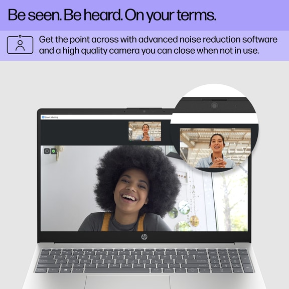 HP Notebook Computer model 8R8J4UA, featuring advanced noise reduction software and high quality camera