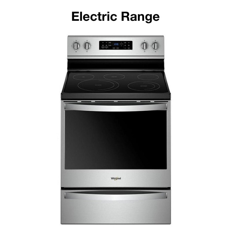 Whirlpool Electric Range model WFE775H0HZ, front facing view