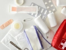 Various first aid dressings